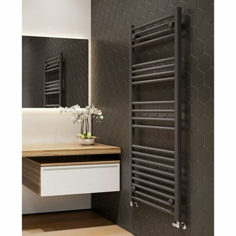 Wingrave 1200 x 400 Heated Towel Rail (Anthracite) 89.0070