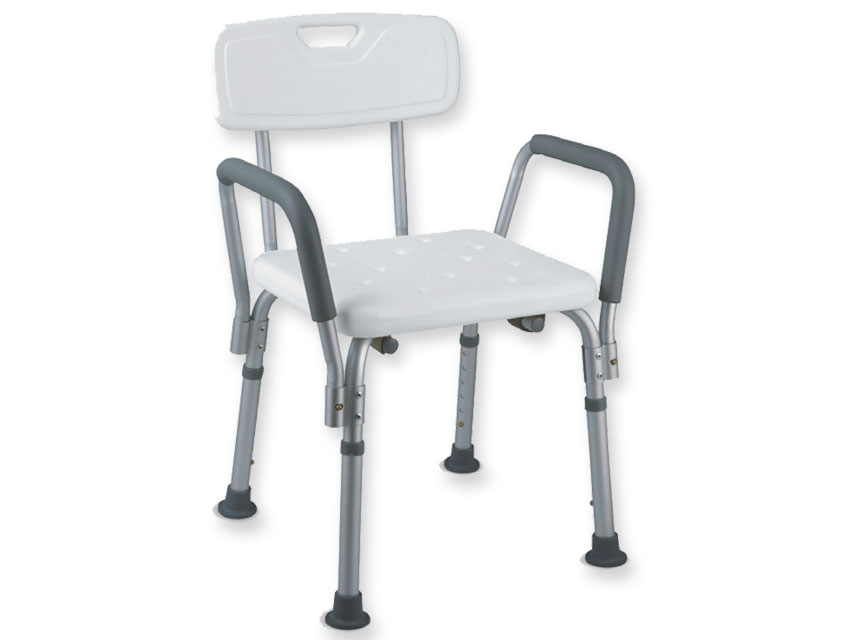 Aqua Adjustable Shower seat with Arm Support