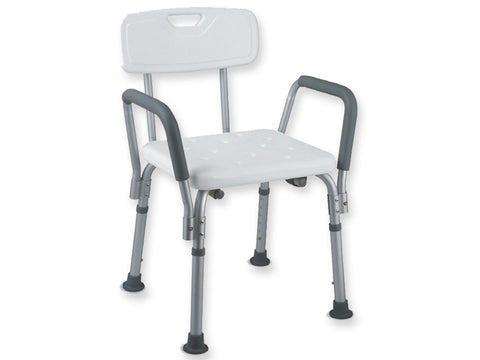 Aqua Adjustable Shower seat with Arm Support