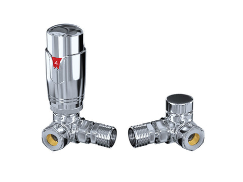 Mylife Corner Thermostatic Radiator valves (Pair)