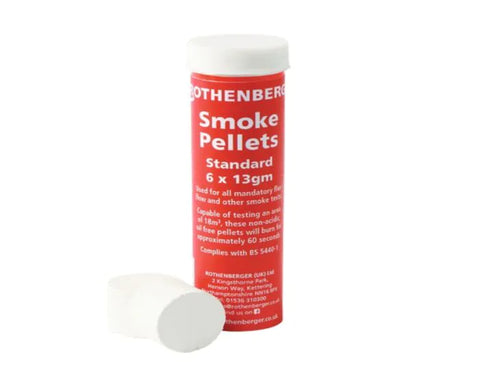 Rothenberger Smoke Pellets Tube of 6 x 13g Pellets Chimney Testing