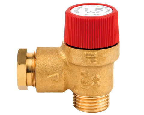 Male safety valve with compression discharge 2,5 BAR